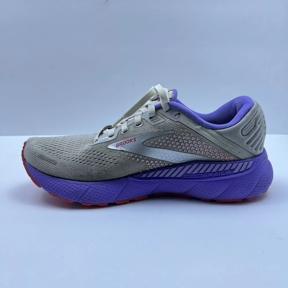 Brooks Adrenaline GTS 22 Women's Running Shoes Grey Pink Purple Size 8.5 B